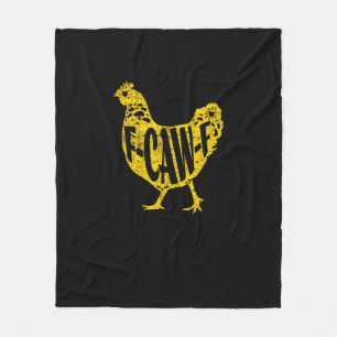 Lustiges Huhn F-Caw-F Henne Geflügel Hahn Stall Fleecedecke