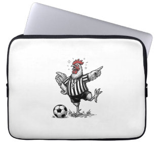Lustiges Huhn Fußball Vintage Gravur Shirt_1 Laptopschutzhülle