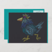 Lustiges Huhn-glückliche Feiertagspostkarte (Vorne/Hinten)