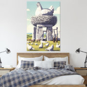 Lustiges Huhn Leinwanddruck (Insitu (Schlafzimmer))