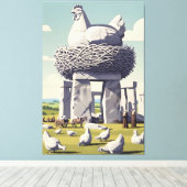 Lustiges Huhn Leinwanddruck (Insitu (Holzboden))