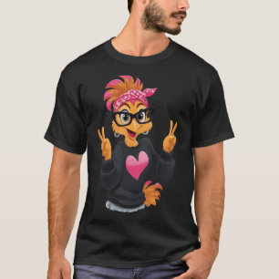 Lustiges Huhn mit Gles Friedenszeichen Verrücktes T-Shirt