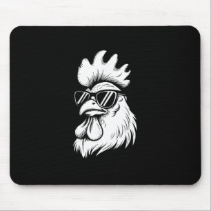 Lustiges Huhn mit Sungles Hühnerfarm Tiere Lo Mousepad