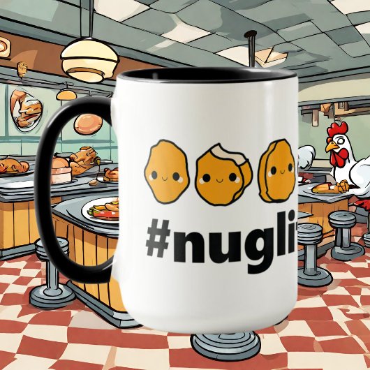 lustiges Huhn-Nugget-Leben Tasse
