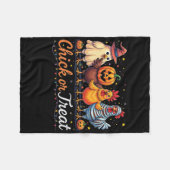Lustiges Huhn oder Halloween-Hexen-Spooky-Chicke Fleecedecke (Vorderseite (Horizontal))