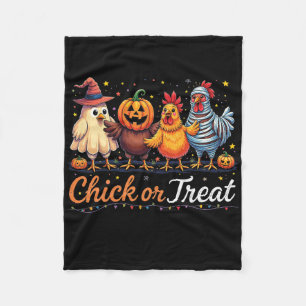 Lustiges Huhn oder Halloween-Hexen-Spooky-Chicke Fleecedecke