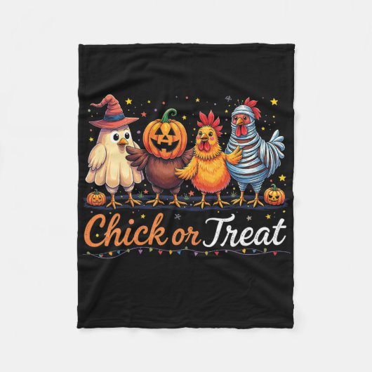 Lustiges Huhn oder Halloween-Hexen-Spooky-Chicke Fleecedecke (Vorderseite)