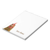 Lustiges Huhn-personalisierter Name Notizblock (Rotiert)