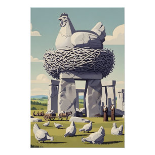 Lustiges Huhn Poster