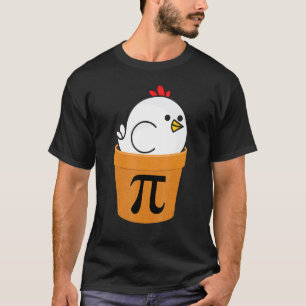 Lustiges Huhn Pot Pi Liebt Mathe Mathe Tag T-Shirt