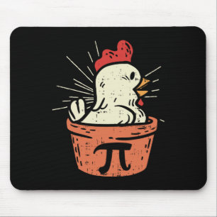 Lustiges Huhn Pot Pi Shirt Tag Pie Mathe Liebhaber Mousepad