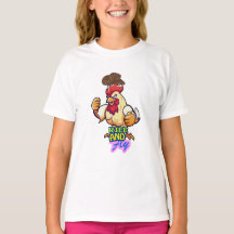 Lustiges Huhn Rise and Fly“-T-Shirt