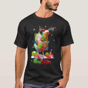 Lustiges Huhn Tier Frohe Weihnachten Party Familie T-Shirt