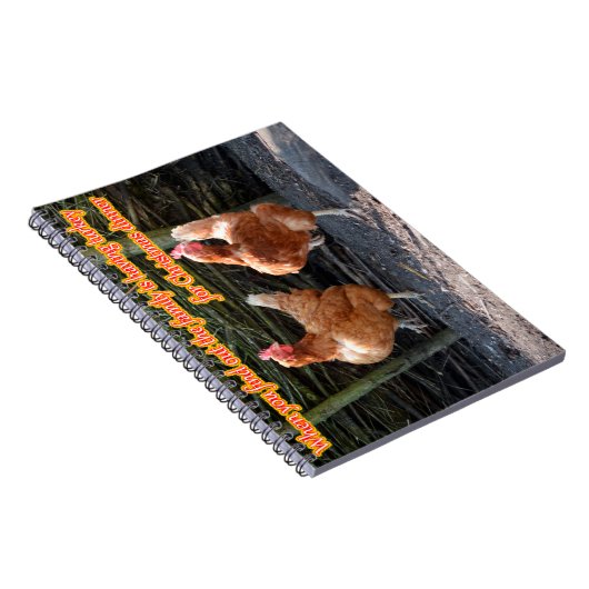 Lustiges Huhn und Hahn Memes mit lustigen Bildern Notizblock (Rechte Seite)