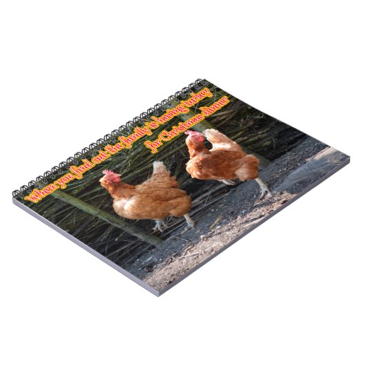 Lustiges Huhn und Hahn Memes mit lustigen Bildern Notizblock (Linke Seite)