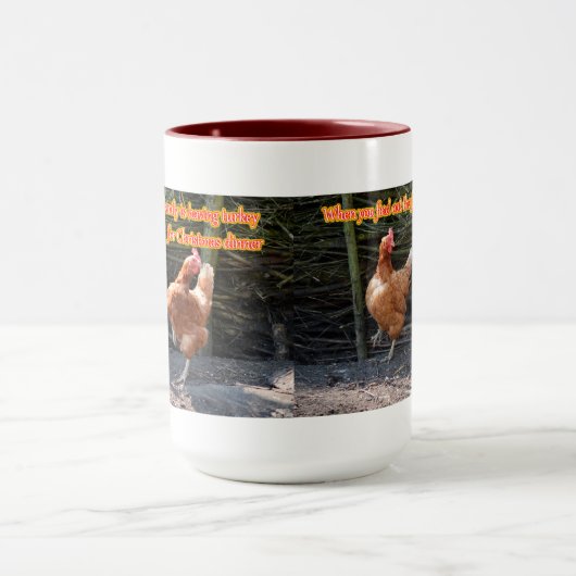 Lustiges Huhn und Hahn Memes mit lustigen Bildern Tasse (Zentrum)