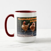 Lustiges Huhn und Hahn Memes mit lustigen Bildern Tasse (Links)
