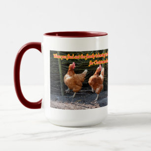 Lustiges Huhn und Hahn Memes mit lustigen Bildern Tasse