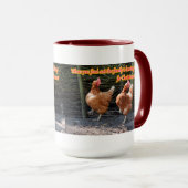 Lustiges Huhn und Hahn Memes mit lustigen Bildern Tasse (VorderseiteRechts)