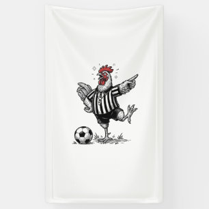 Lustiges Hühner-Fußball Vintage-Stich-Shirt_1 Banner