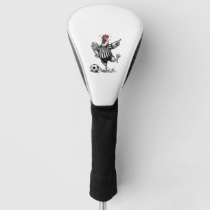 Lustiges Hühner-Fußball Vintage-Stich-Shirt_1 Golf Headcover
