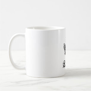 Lustiges Hühner-Fußball Vintage-Stich-Shirt_1 Kaffeetasse