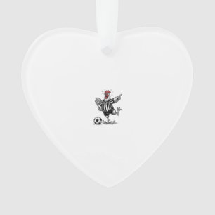 Lustiges Hühner-Fußball Vintage-Stich-Shirt_1 Ornament