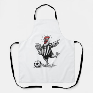 Lustiges Hühner-Fußball Vintage-Stich-Shirt_1 Schürze