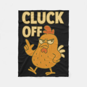 Lustiges Hühner-Gackern-Aus Vintage Retro-Geschenk Fleecedecke