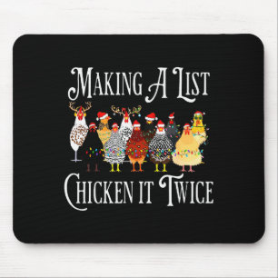 Lustiges Hühner-Weihnachten, Eine Liste erstellen Mousepad