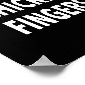 Lustiges Hühnerfinger-Geschenk T-Shirt Poster (Ecke)