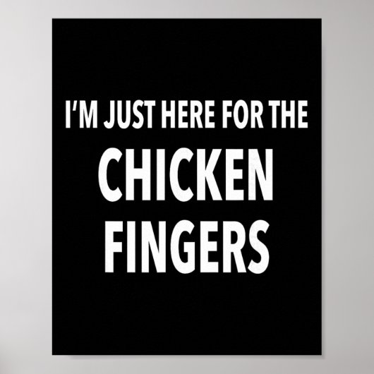 Lustiges Hühnerfinger-Geschenk T-Shirt Poster (Vorne)