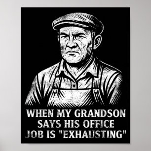 Lustiges Humor Opa-Geschenk Vater-Tag Großvater  Poster