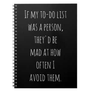 Lustiges Humor-Zitat-Geschenk für Prokrastinator-W Notizblock