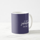 Lustiges Humor-Zitat-Script-Typografie Kaffeetasse (VorderseiteRechts)