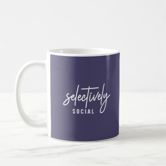 Lustiges Humor-Zitat-Script-Typografie Kaffeetasse (Links)