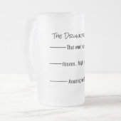 Lustiges humorvolles Drunkpreneur Maß Mattglas Bierglas (Vorderseite Links)