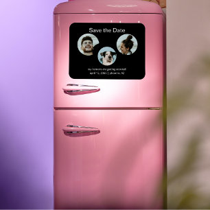 Lustiges Hund & Paar Foto Hochzeit Termin vormerke Magnet
