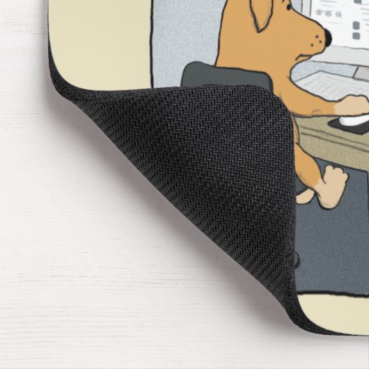 Lustiges Hund- und Katze mousepad: Herum Mousepad (Ecke)