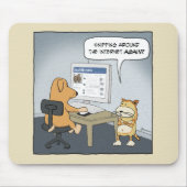 Lustiges Hund- und Katze mousepad: Herum Mousepad (Vorne)