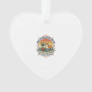 Lustiges Hunde-Freizeit Vintage-Gravur-Zitat-Shirt Ornament