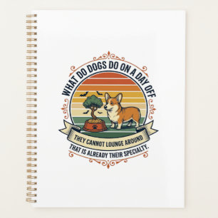 Lustiges Hunde-Freizeit Vintage-Gravur-Zitat-Shirt Planer