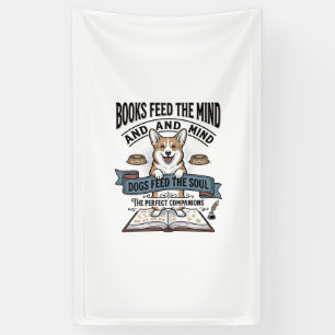 Lustiges Hunde-Leser Vintage-Stich-T-Shirt für Buc Banner