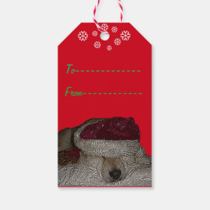 lustiges Hundebild niedlicher akita für Weihnacht Geschenkanhänger