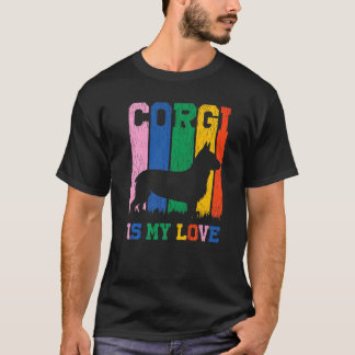 Lustiges Hundedesign-Zitat Corgi ist meine Liebe P T-Shirt