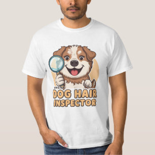 Lustiges Hundehaare-Inspektor-Design T-Shirt