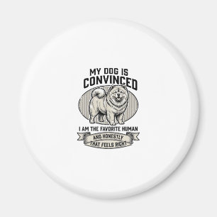 Lustiges Hundeliebhaber-Shirt mit Vintage-graviert Magnet