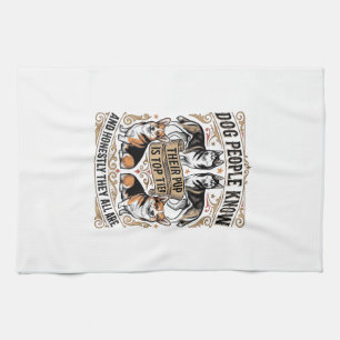 Lustiges Hundeliebhaber-Shirt mit Vintage-Hunde-De Geschirrtuch