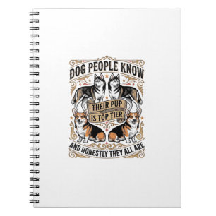 Lustiges Hundeliebhaber-Shirt mit Vintage-Hunde-De Notizblock