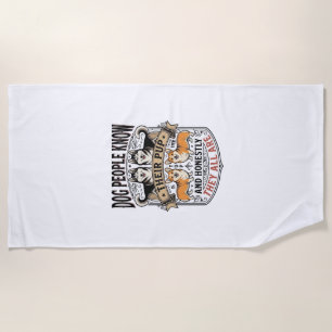 Lustiges Hundeliebhaber-Shirt mit Vintage-Hunde-De Strandtuch